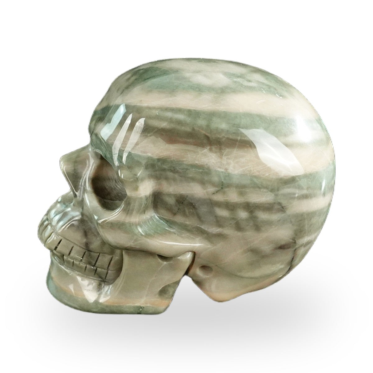 Nine Dragon Jade crystal skull 3" SKH30HA20 photo 5