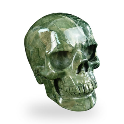 Nine Dragon Jade crystal skull 4.5" SKH45HA01 view 2