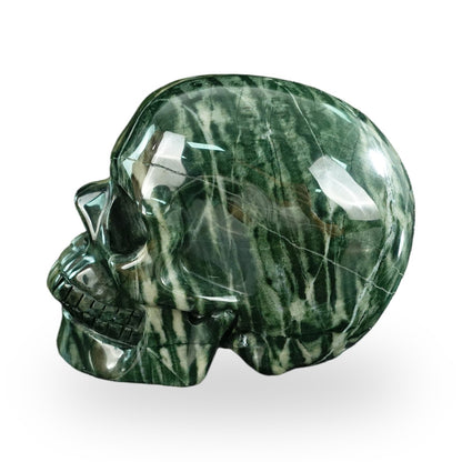 Nine Dragon Jade crystal skull 4.5" SKH45HA01 view 5