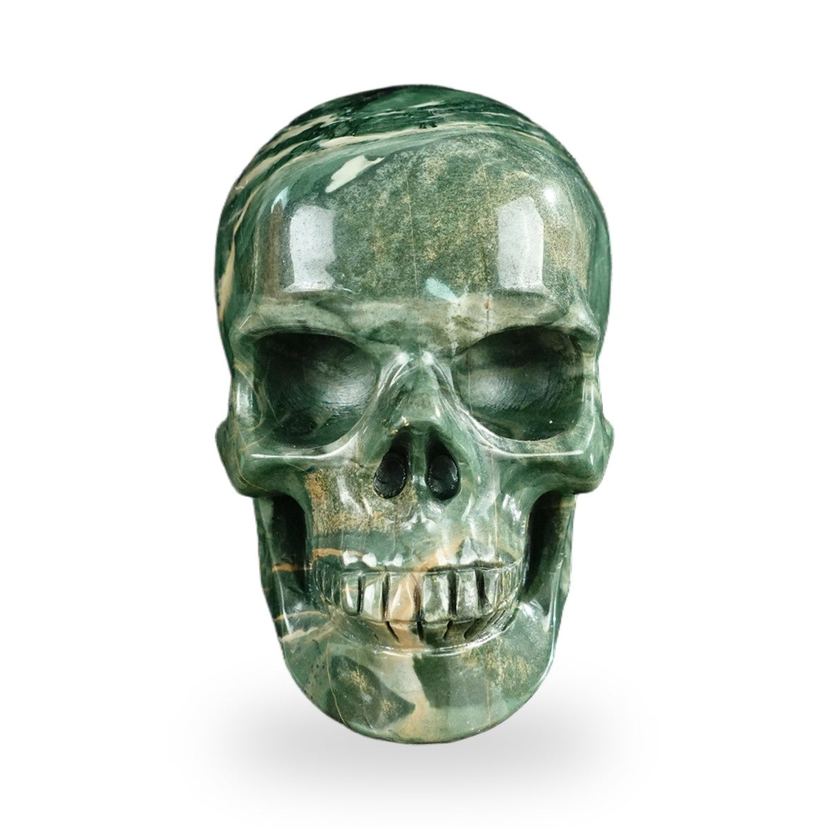Nine Dragon Jade crystal skull 4.5" SKH45HA02 photo 1
