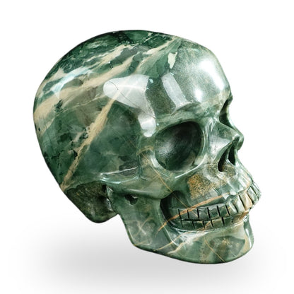 Nine Dragon Jade crystal skull 4.5" SKH45HA02 photo 3