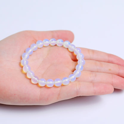 Natural Opalite Beads Bracelet,Healing Energy Bracelet,Handcrafted Gift