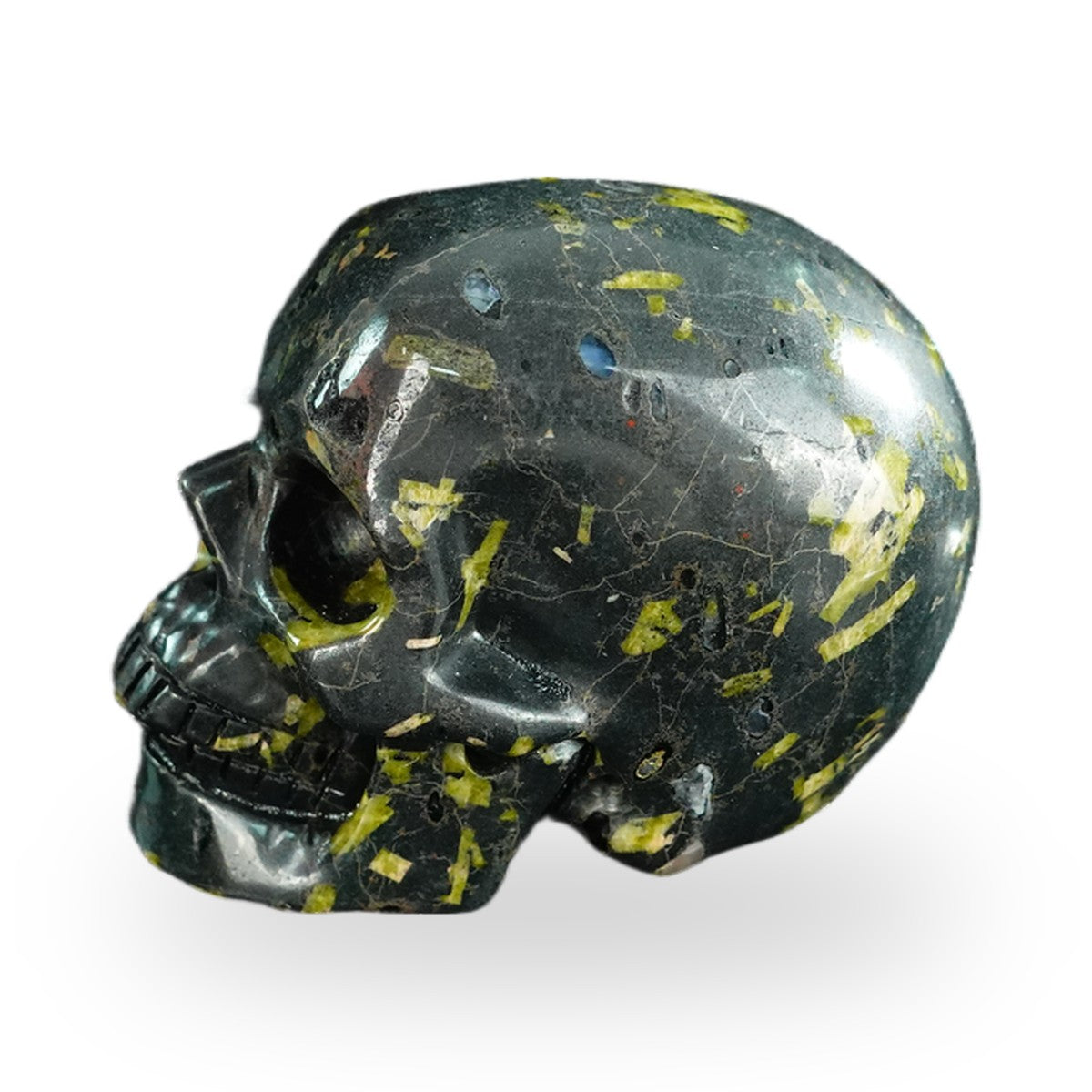 Plum Blossom Jade crystal skull 2.2" SKH20PB01 view 6
