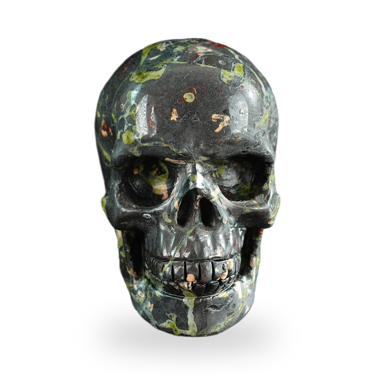 Plum Blossom Jade crystal skull 3" SKH30PB01 hand carved gemstone