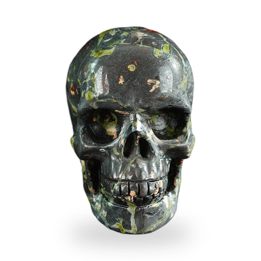 Plum Blossom Jade crystal skull 3" SKH30PB01 hand carved gemstone