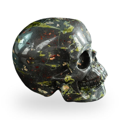 Plum Blossom Jade crystal skull 3" SKH30PB01 view 4