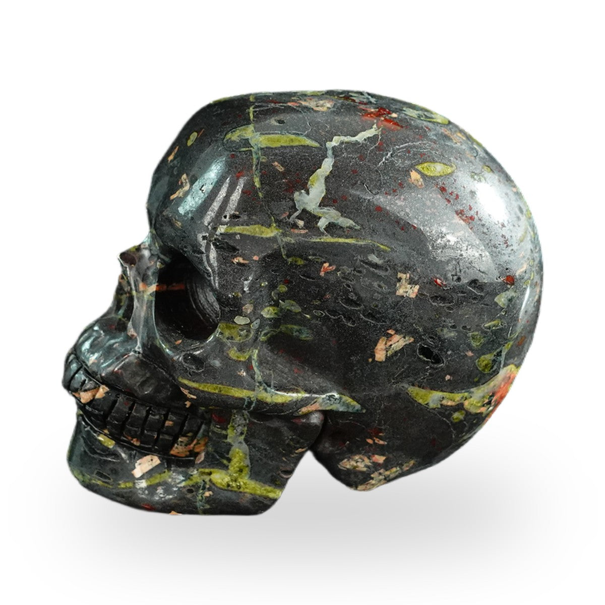 Plum Blossom Jade crystal skull 3" SKH30PB01 view 5