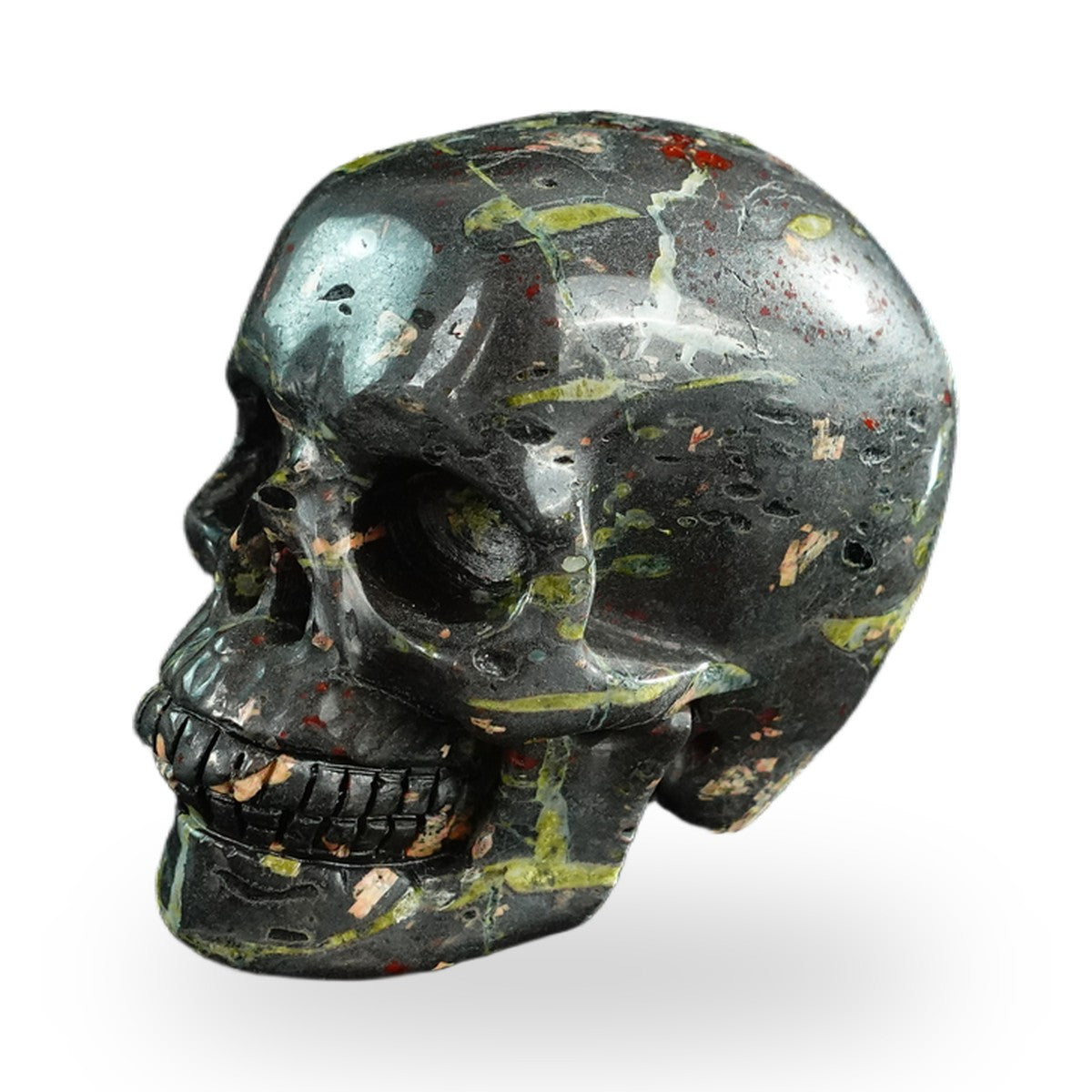 Plum Blossom Jade crystal skull 3" SKH30PB01 view 6