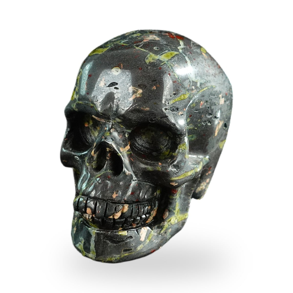 Plum Blossom Jade crystal skull 3" SKH30PB01 view 7