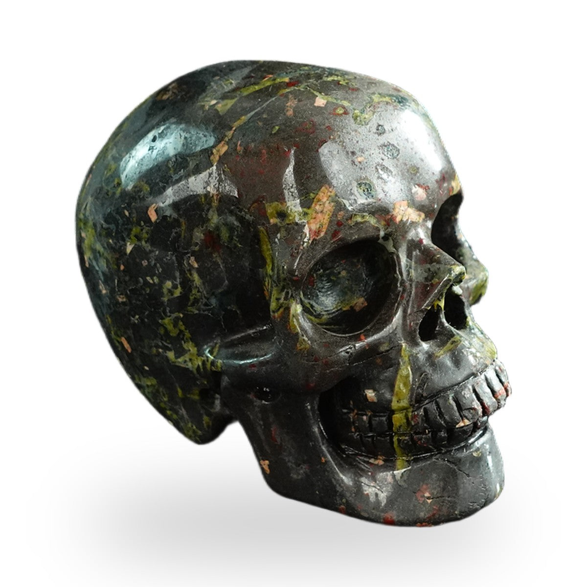 Plum Blossom Jade crystal skull 3" SKH30PB02 photo 3