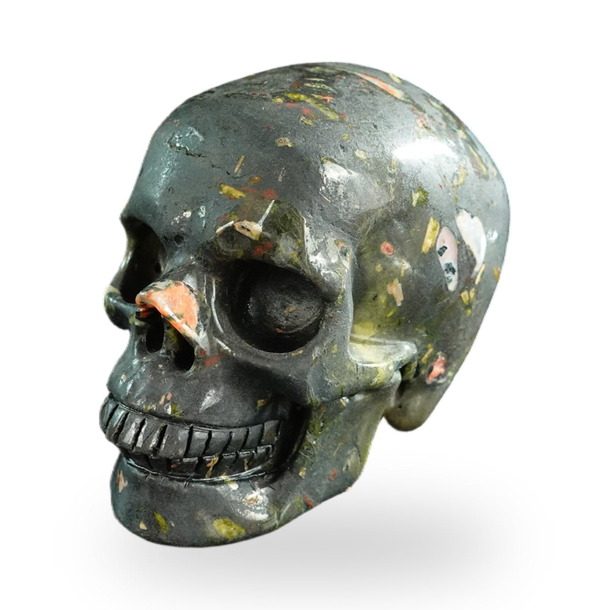 Plum Blossom Jade crystal skull 3" SKH30PB04 photo 6