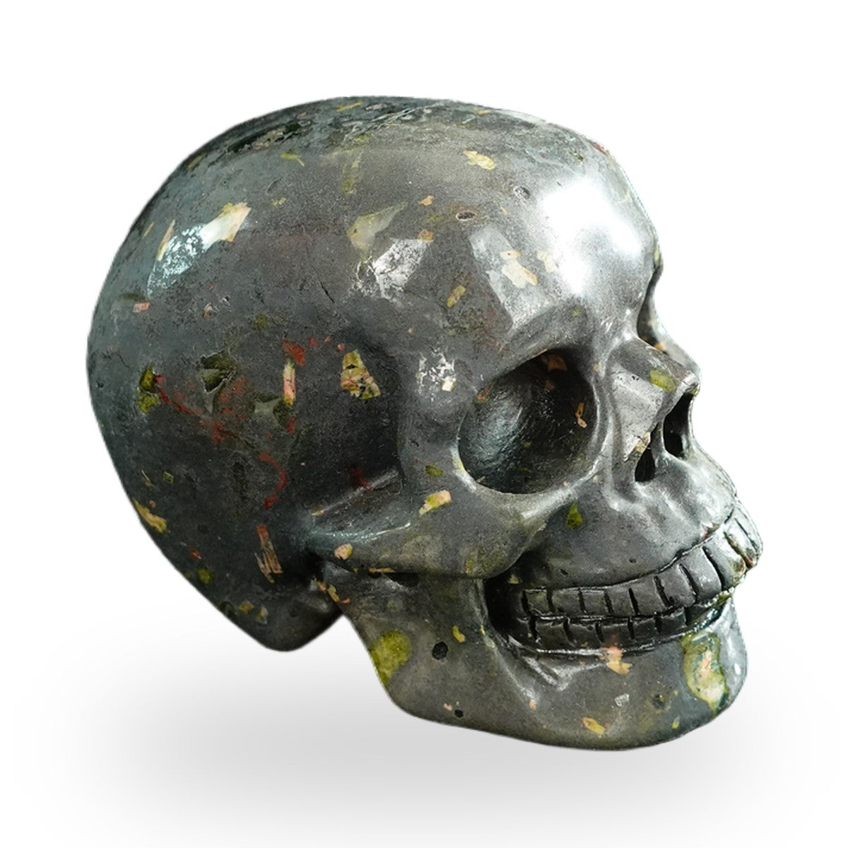 Plum Blossom Jade crystal skull 3" SKH30PB06 photo 4
