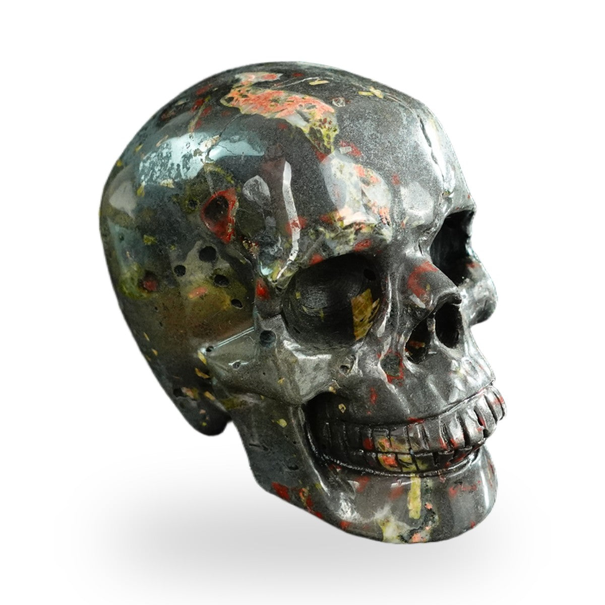Plum Blossom Jade crystal skull 3" SKH30PB07 photo 3