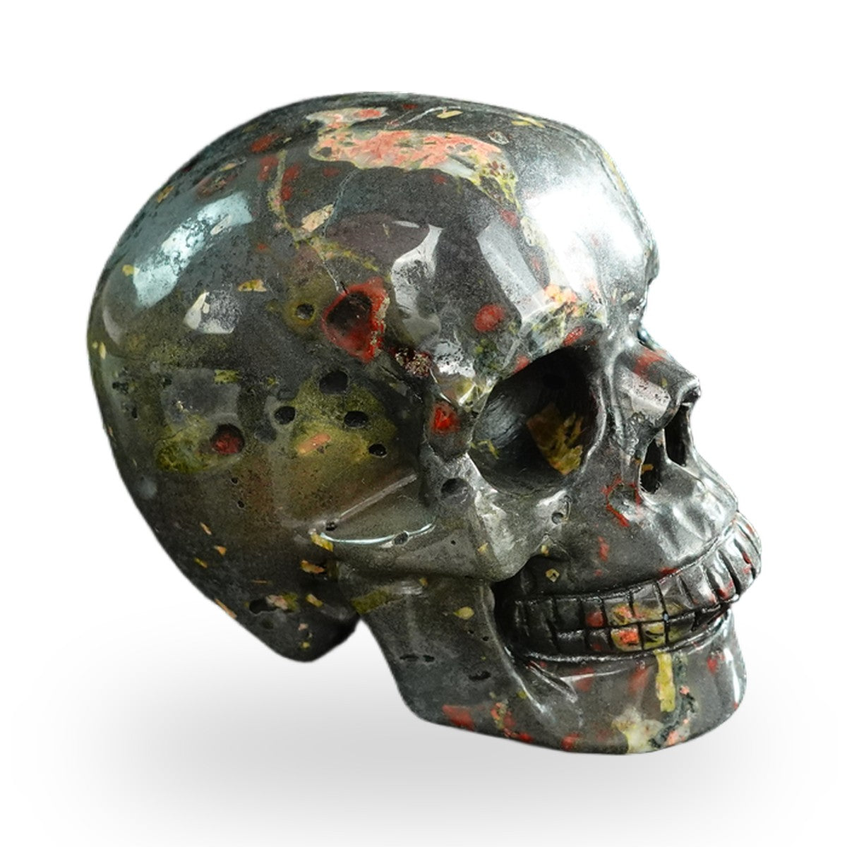 Plum Blossom Jade crystal skull 3" SKH30PB07 photo 4