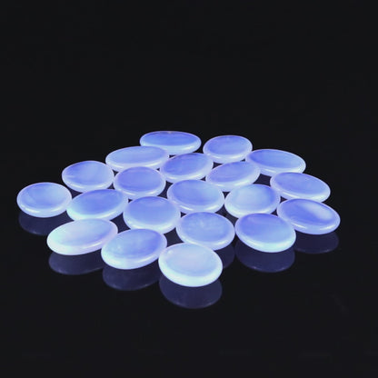 1.6" Blue Chalcedony Hand Carved Crystal Worry Stone