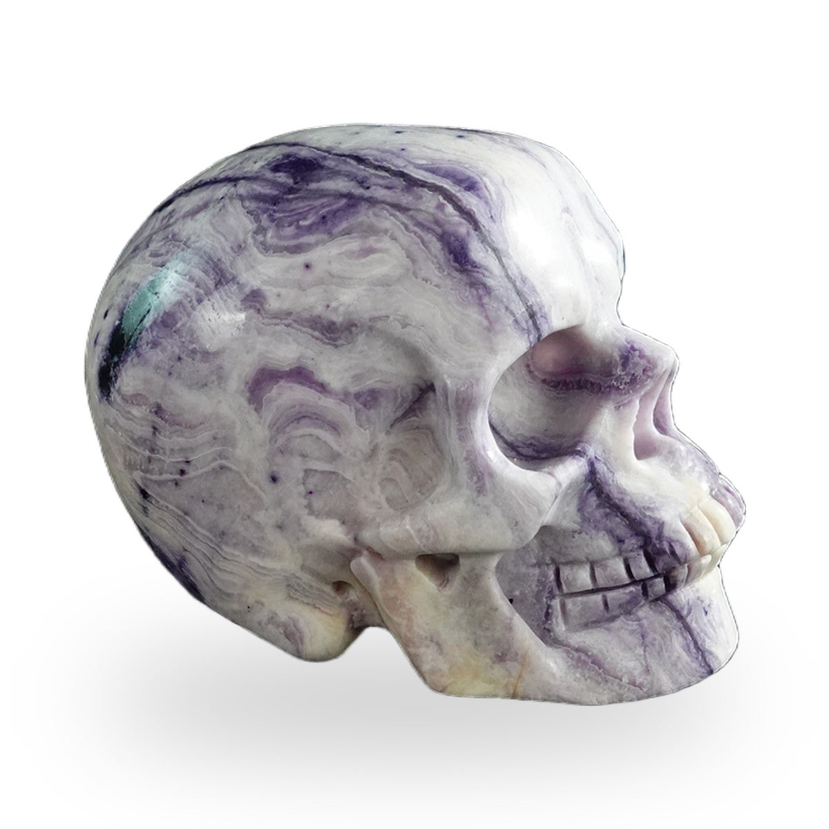 Purple Malachite crystal skull 3" SKH30PM19 photo 4