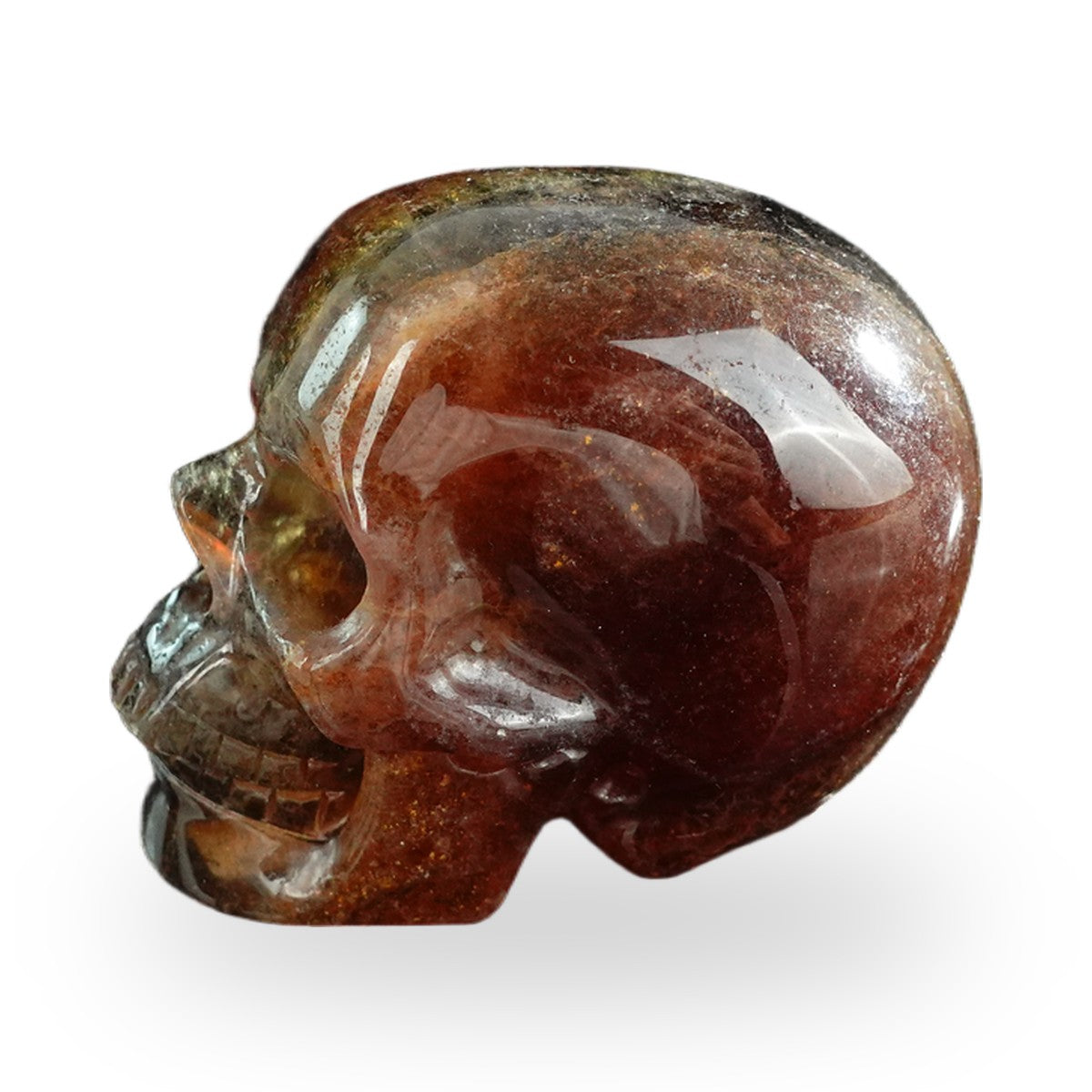 Rainbow Fluorite crystal skull 3" SKH30GF01 view 5