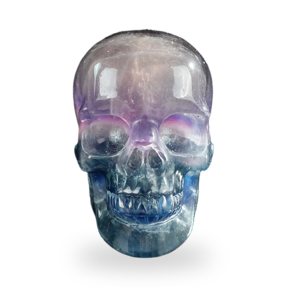 Rainbow Fluorite crystal skull 3" SKH30GF03 photo 1