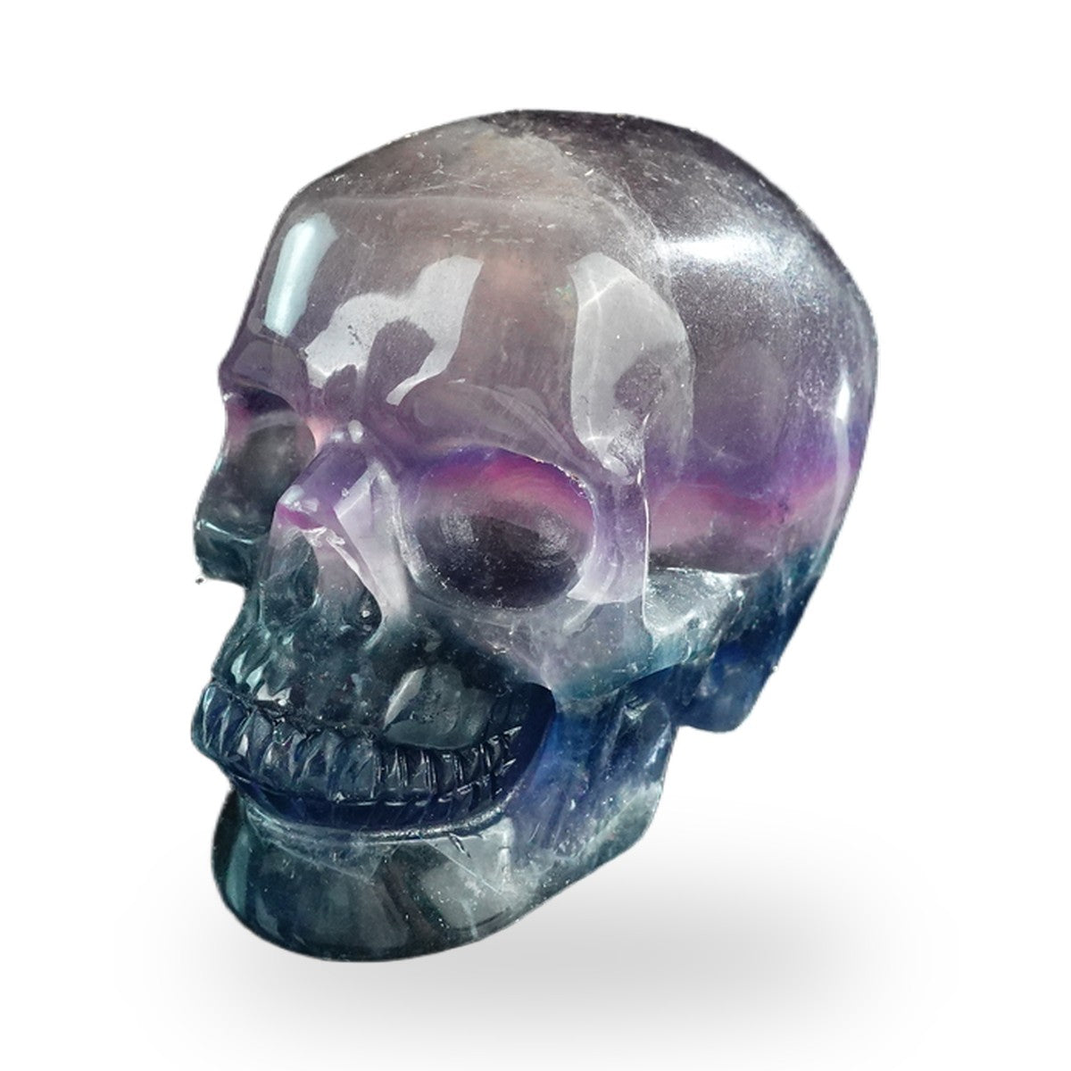 Rainbow Fluorite crystal skull 3" SKH30GF03 photo 8