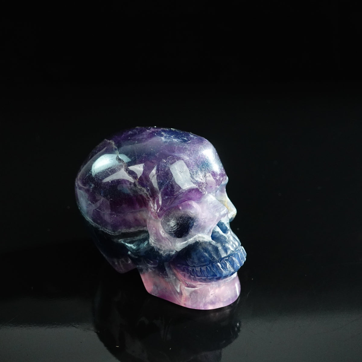Rainbow Fluorite crystal skull 3" SKH30GF04 photo 3