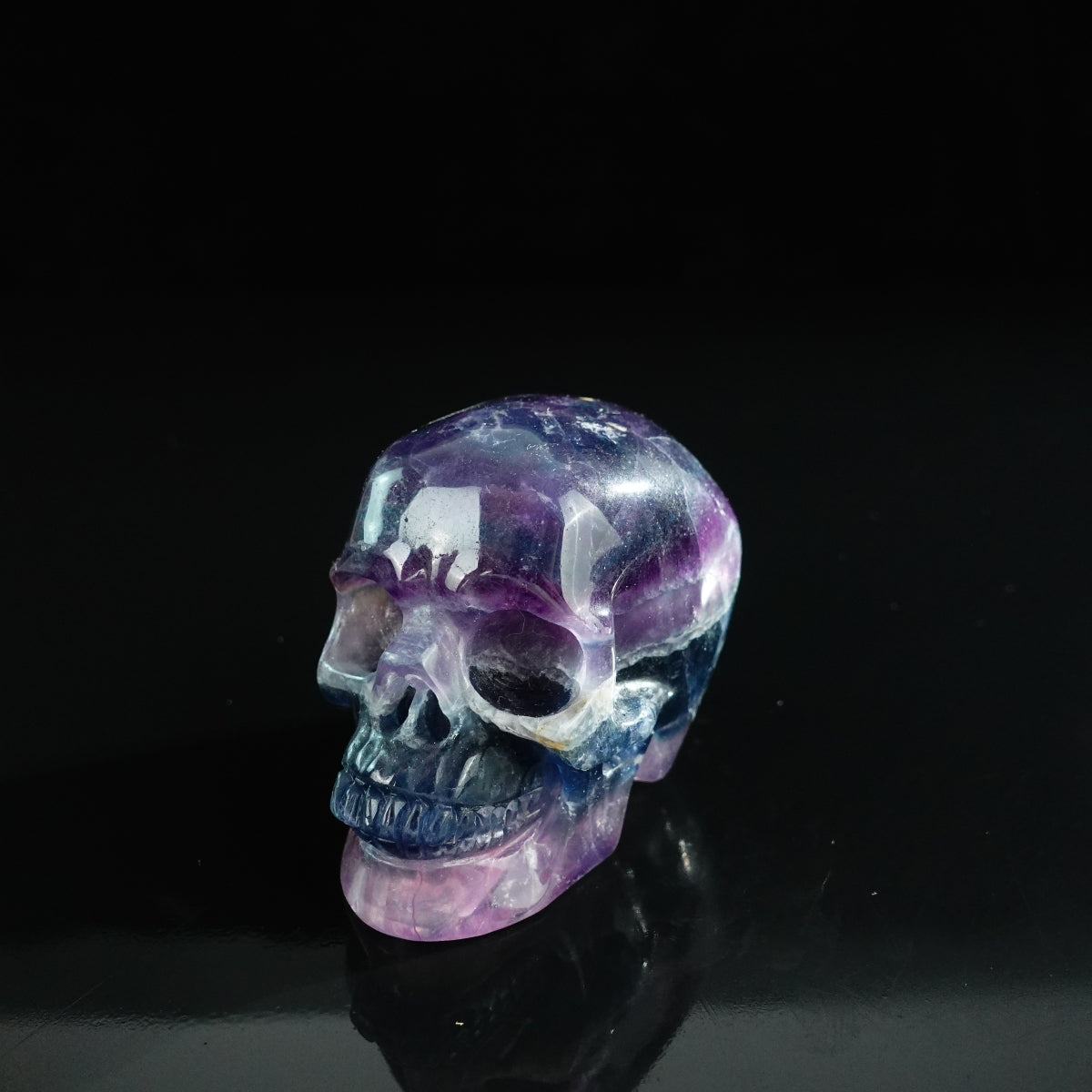 Rainbow Fluorite crystal skull 3" SKH30GF04 photo 8