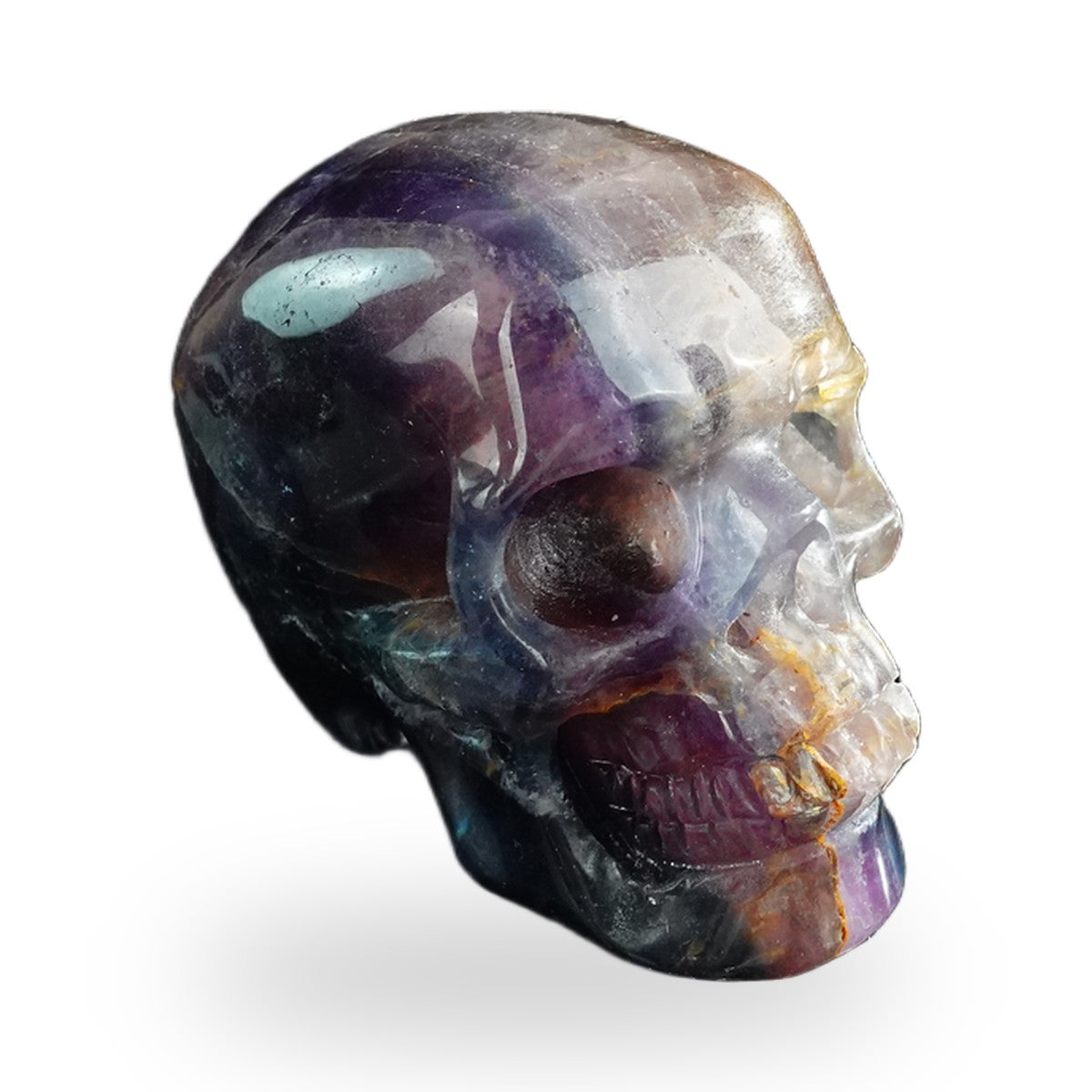 Rainbow Fluorite crystal skull 3" SKH30GF05 photo 3
