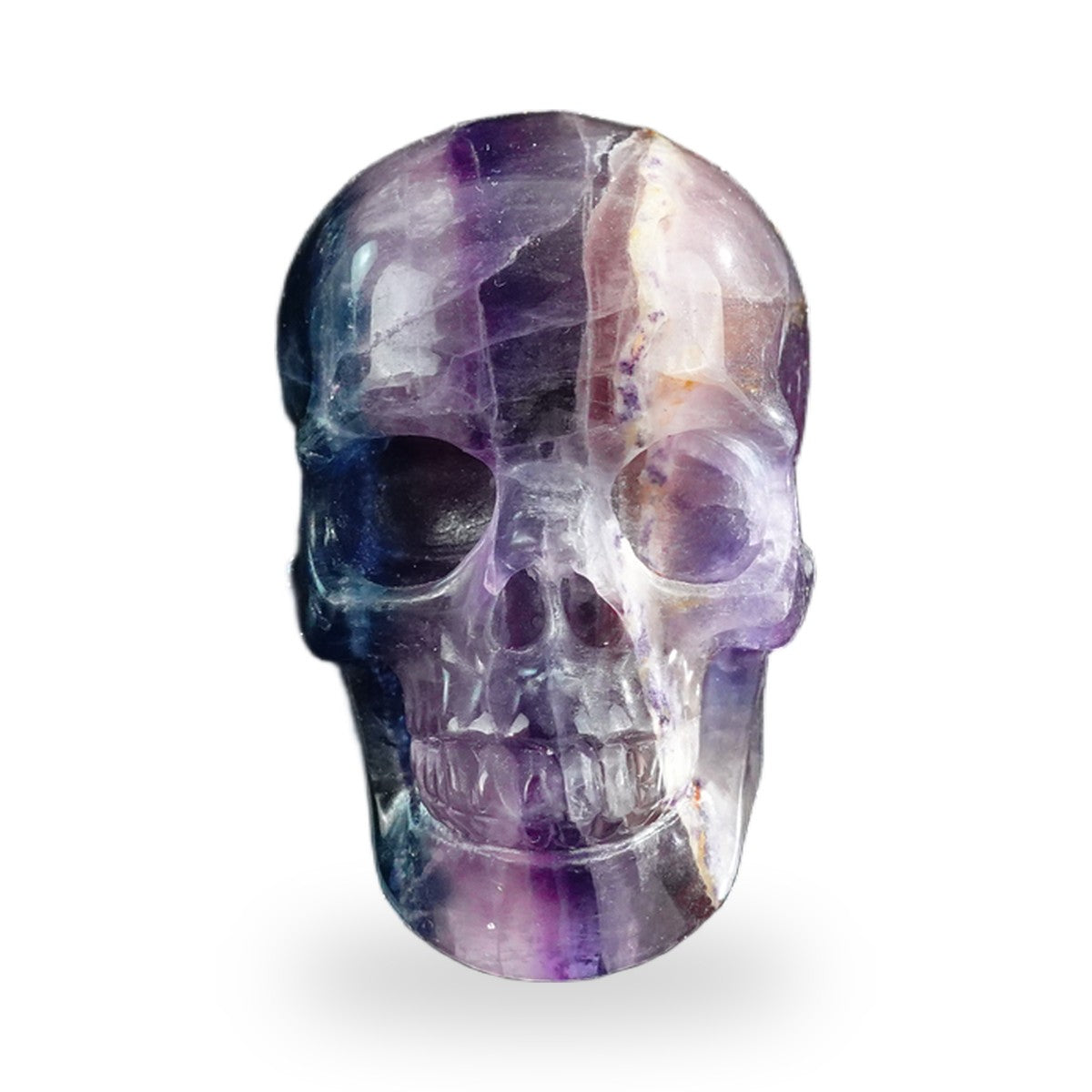 Rainbow Fluorite crystal skull 3" SKH30GF06 photo 1