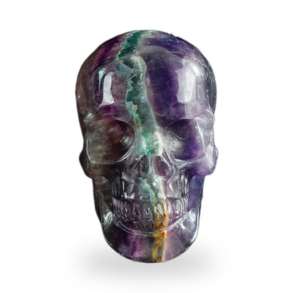 Rainbow Fluorite crystal skull 3" SKH30GF07 photo 1