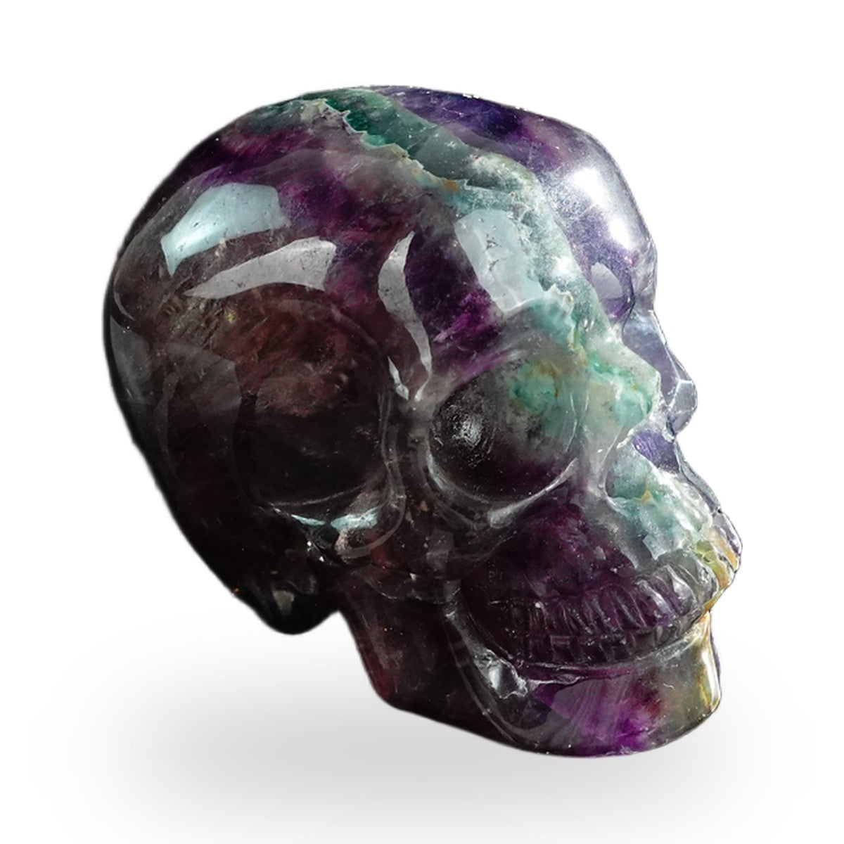 Rainbow Fluorite crystal skull 3" SKH30GF07 photo 3
