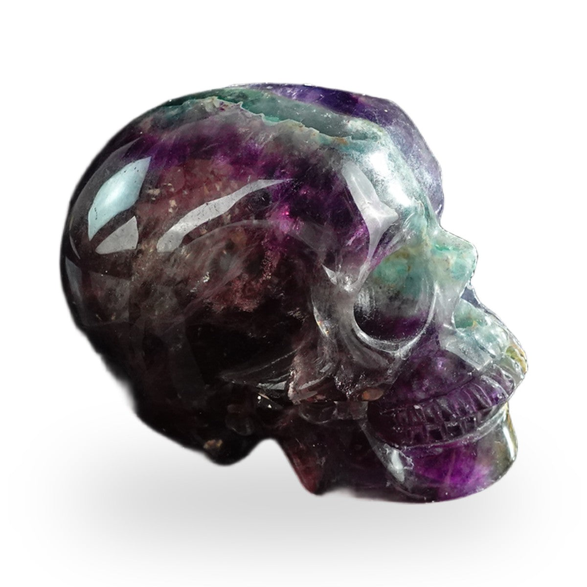 Rainbow Fluorite crystal skull 3" SKH30GF07 photo 4