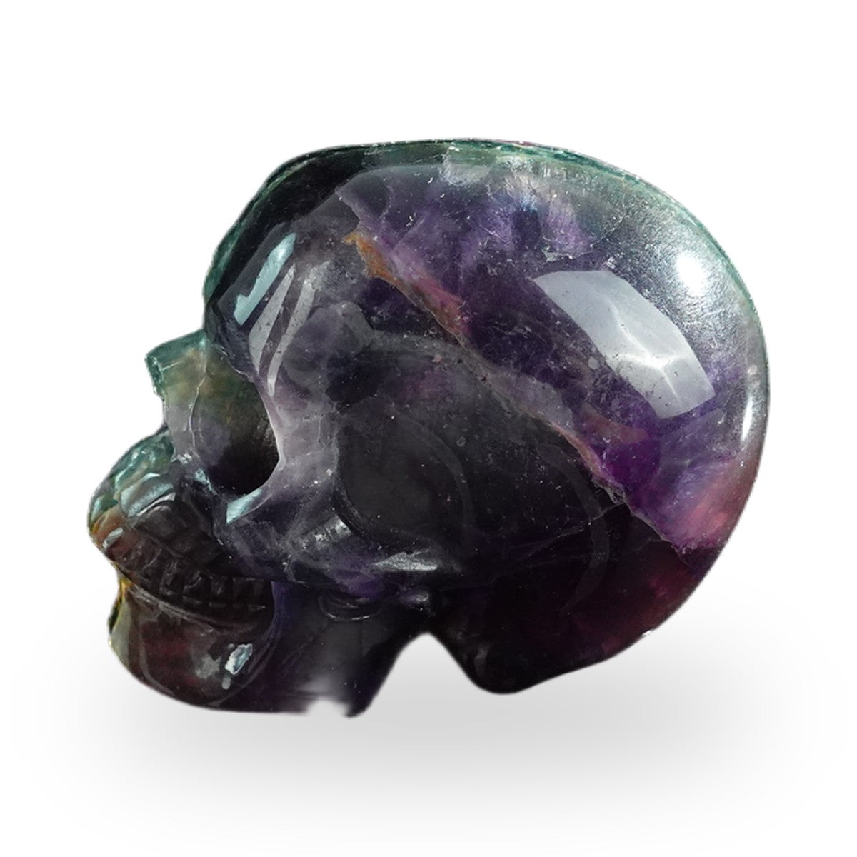 Rainbow Fluorite crystal skull 3" SKH30GF07 photo 6