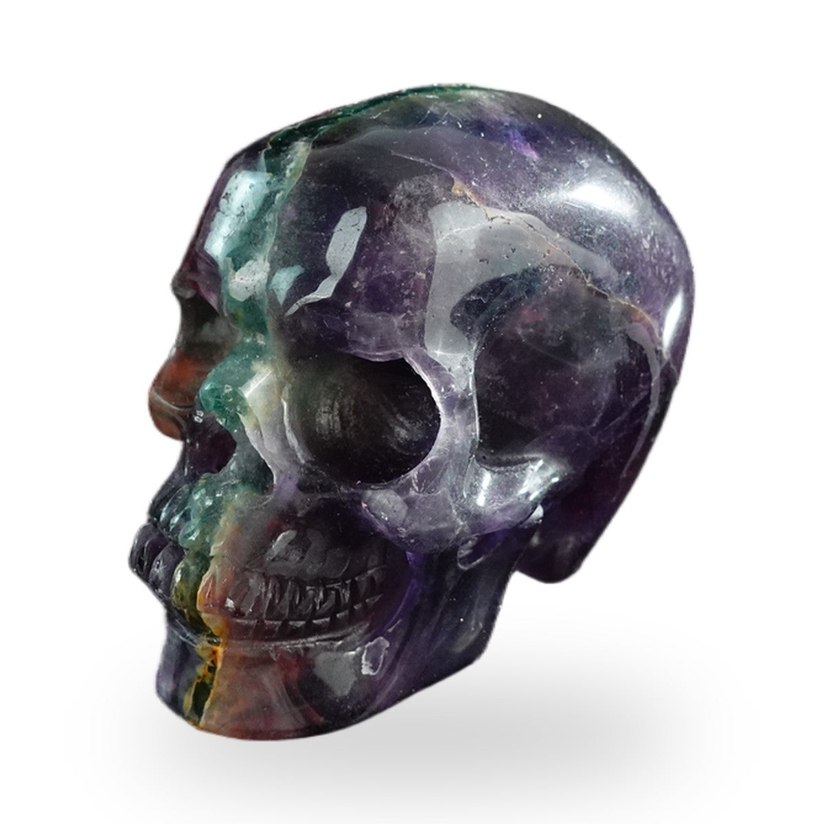 Rainbow Fluorite crystal skull 3" SKH30GF07 photo 8