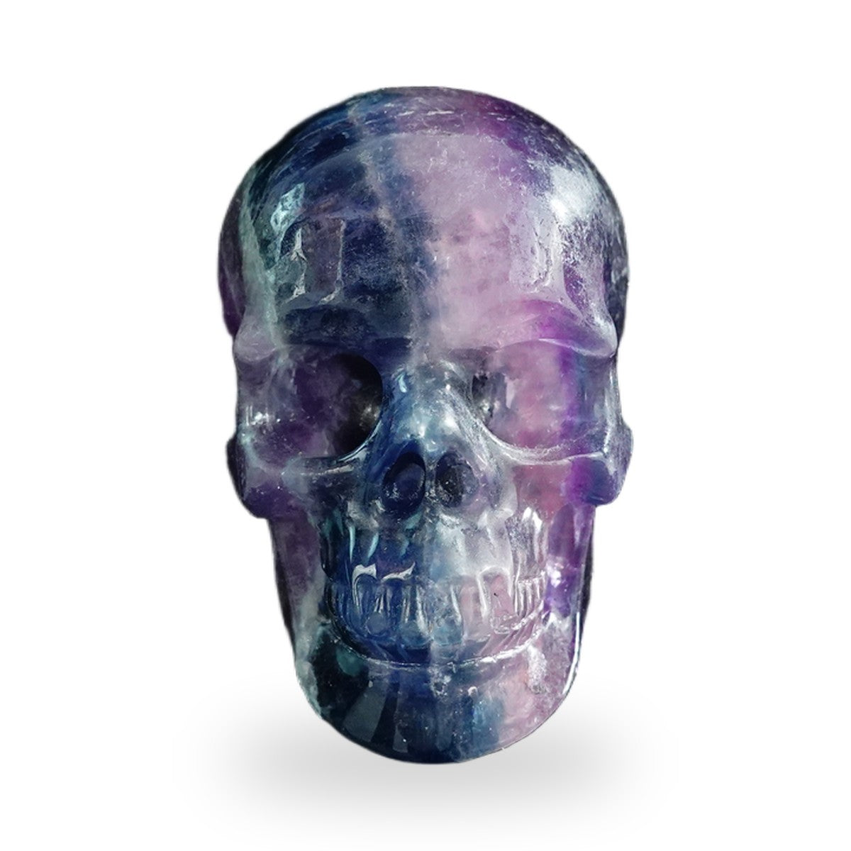 Rainbow Fluorite crystal skull 3" SKH30GF08 photo 1