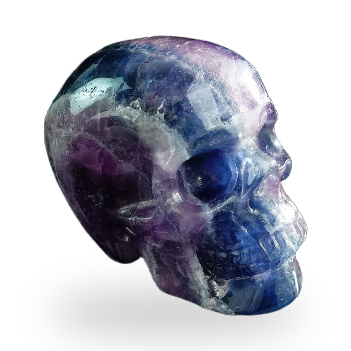Rainbow Fluorite crystal skull 3" SKH30GF08 photo 3