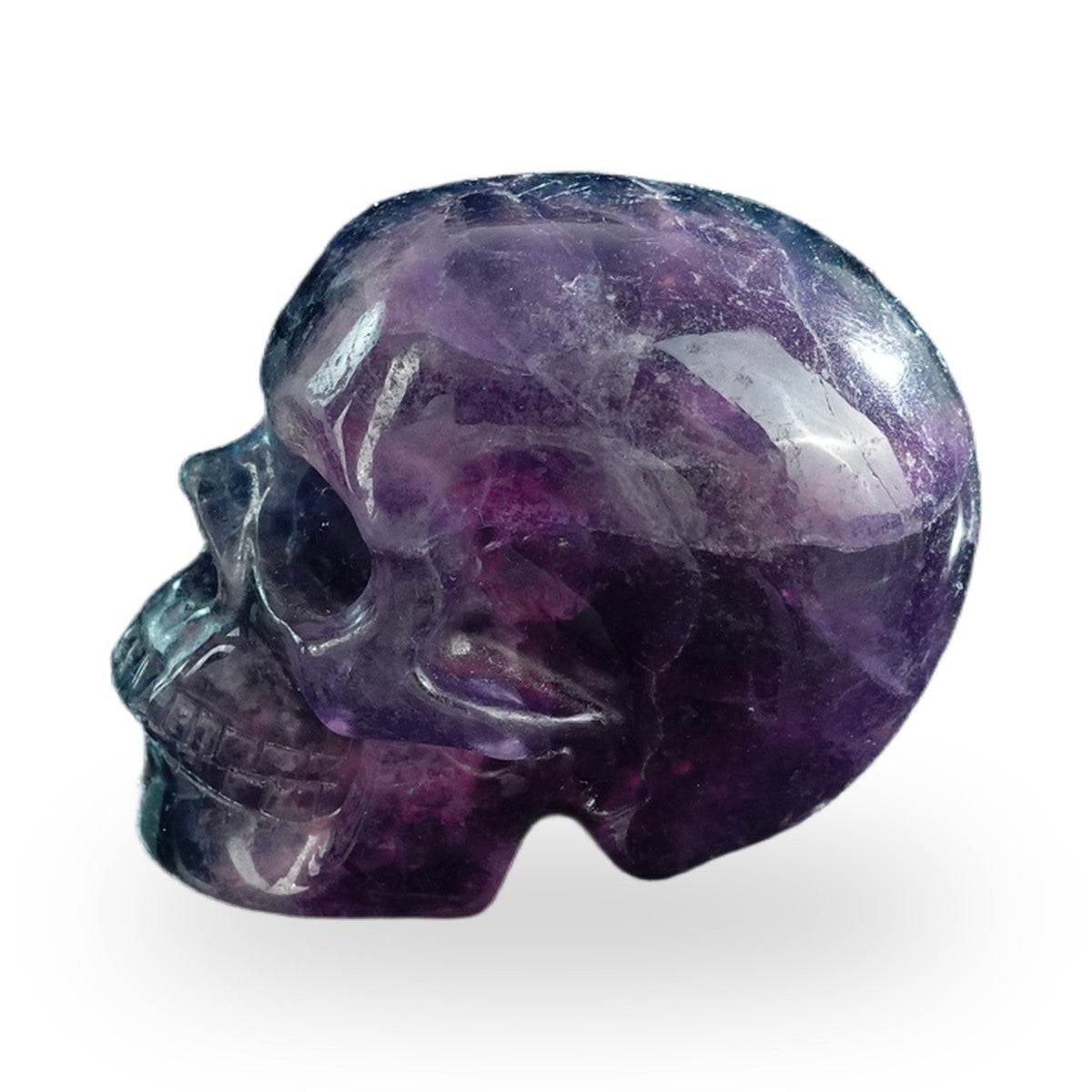 Rainbow Fluorite crystal skull 3" SKH30GF08 photo 6