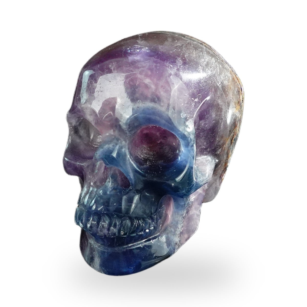 Rainbow Fluorite crystal skull 3" SKH30GF10 photo 2