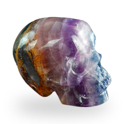 Rainbow Fluorite crystal skull 3" SKH30GF10 photo 5