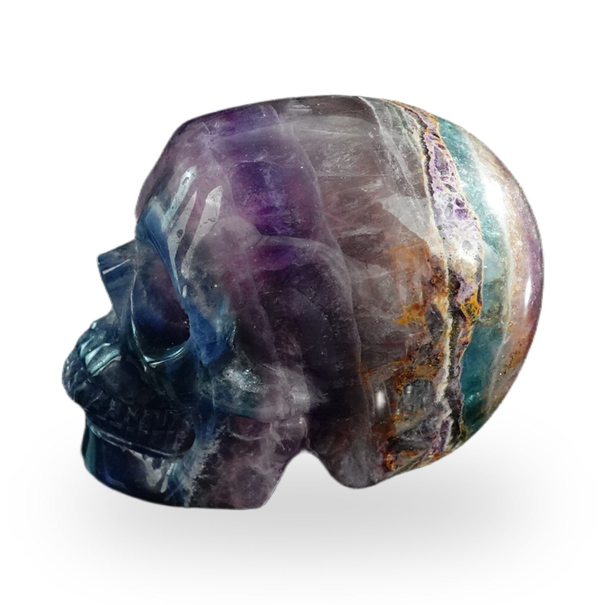 Rainbow Fluorite crystal skull 3" SKH30GF10 photo 6