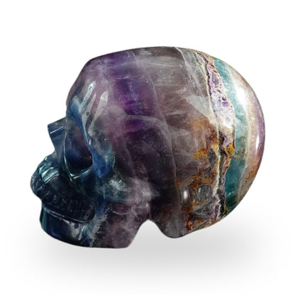 Rainbow Fluorite crystal skull 3" SKH30GF10 photo 6