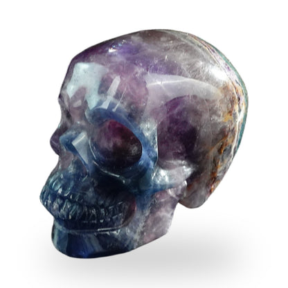 Rainbow Fluorite crystal skull 3" SKH30GF10 photo 8