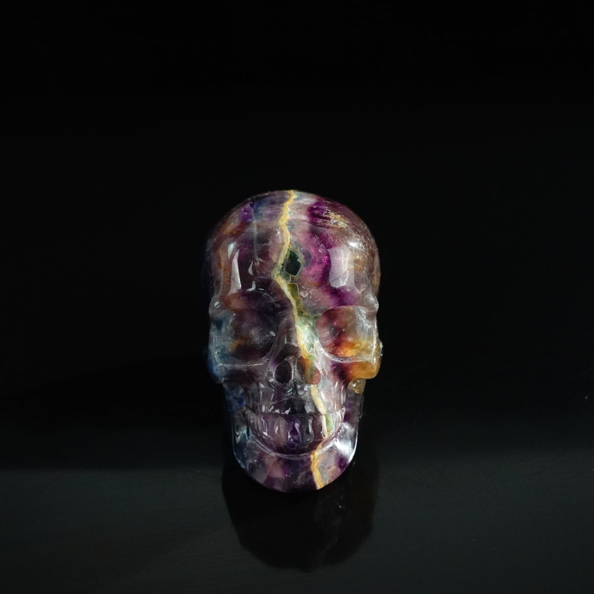 Rainbow Fluorite crystal skull 3" SKH30GF12 photo 1