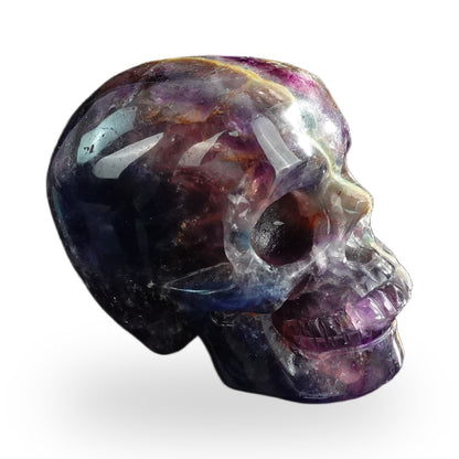 Rainbow Fluorite crystal skull 3" SKH30GF12 photo 3