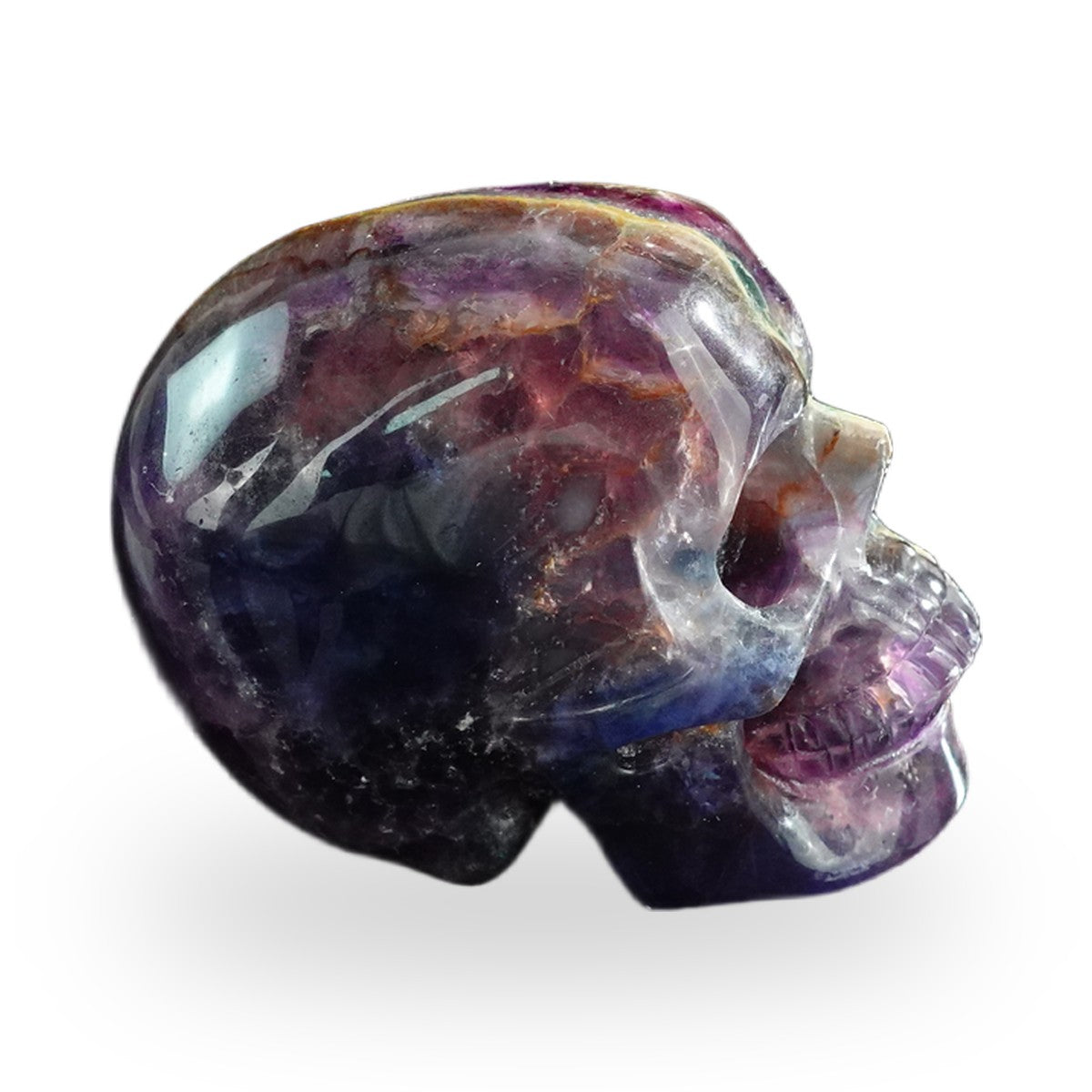 Rainbow Fluorite crystal skull 3" SKH30GF12 photo 4