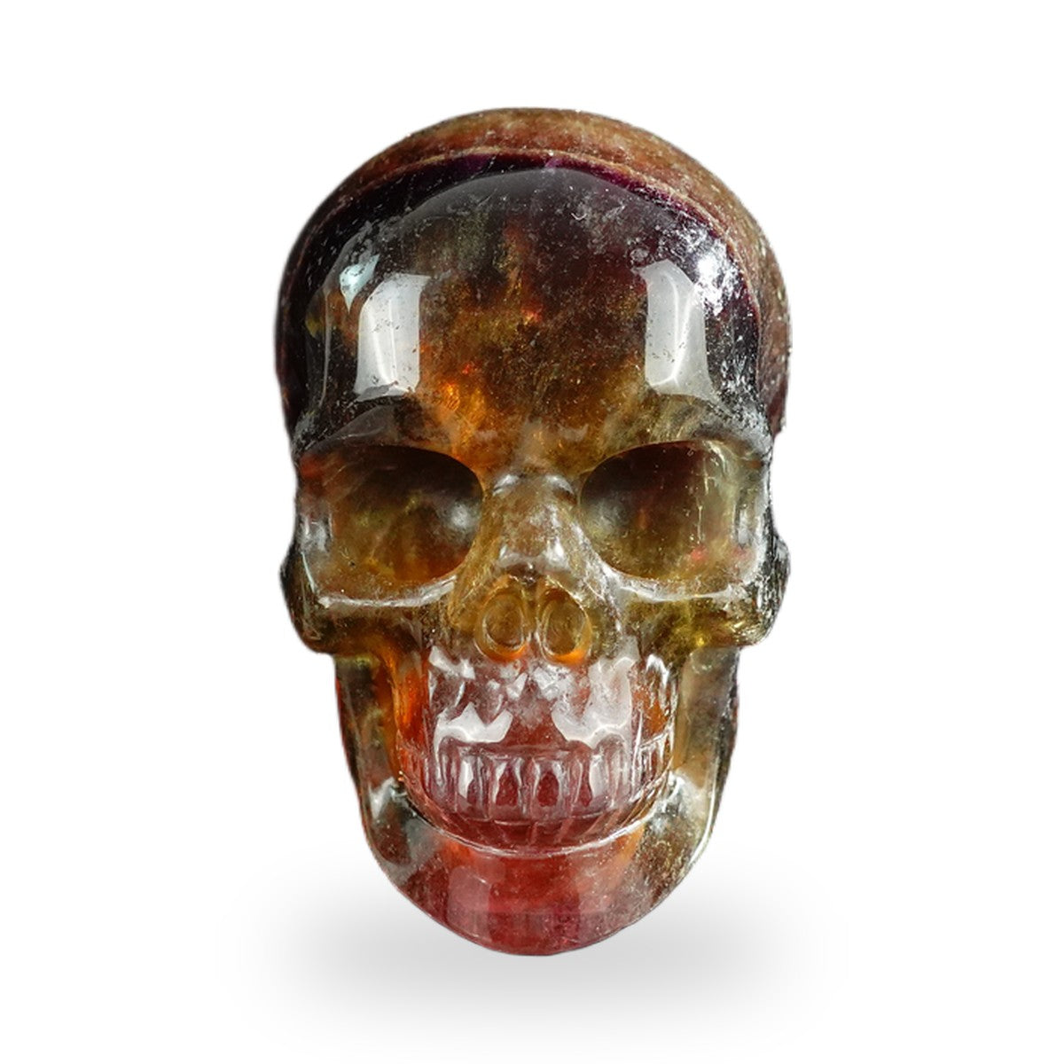 Rainbow Fluorite crystal skull 3" SKH30GF14 photo 1