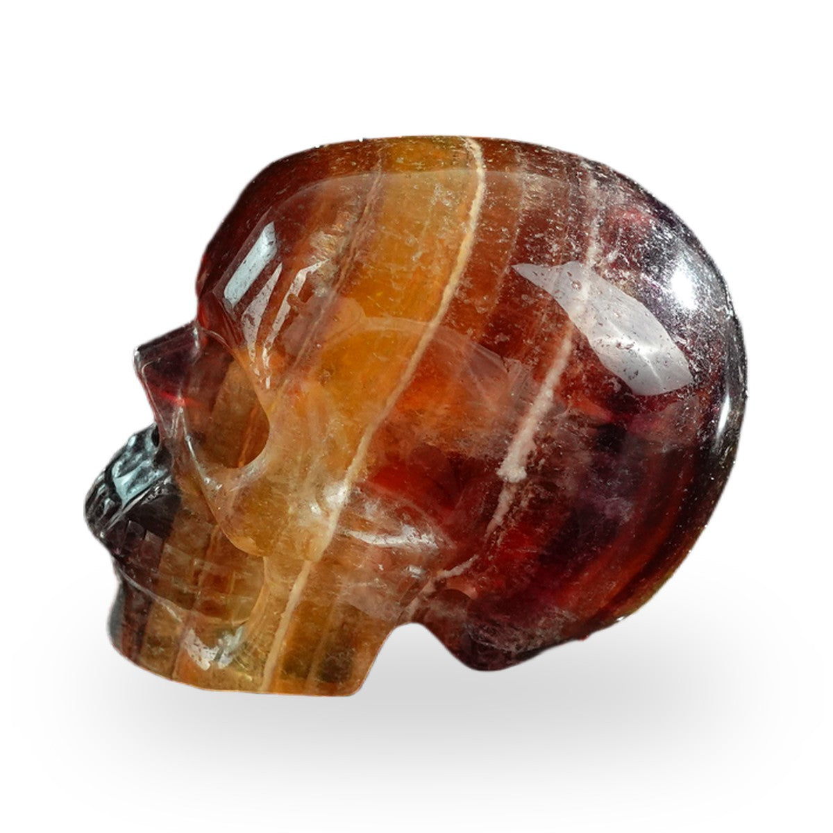 Rainbow Fluorite crystal skull 3" SKH30GF16 photo 6