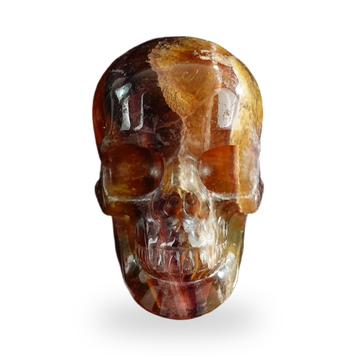 Rainbow Fluorite crystal skull 3" SKH30GF17 photo 1