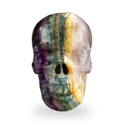 Rainbow Fluorite crystal skull 3" SKH30GF19 photo 1