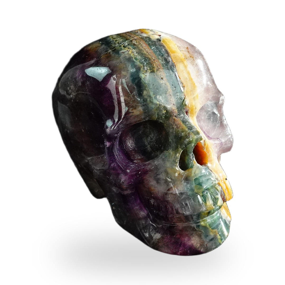 Rainbow Fluorite crystal skull 3" SKH30GF19 photo 2