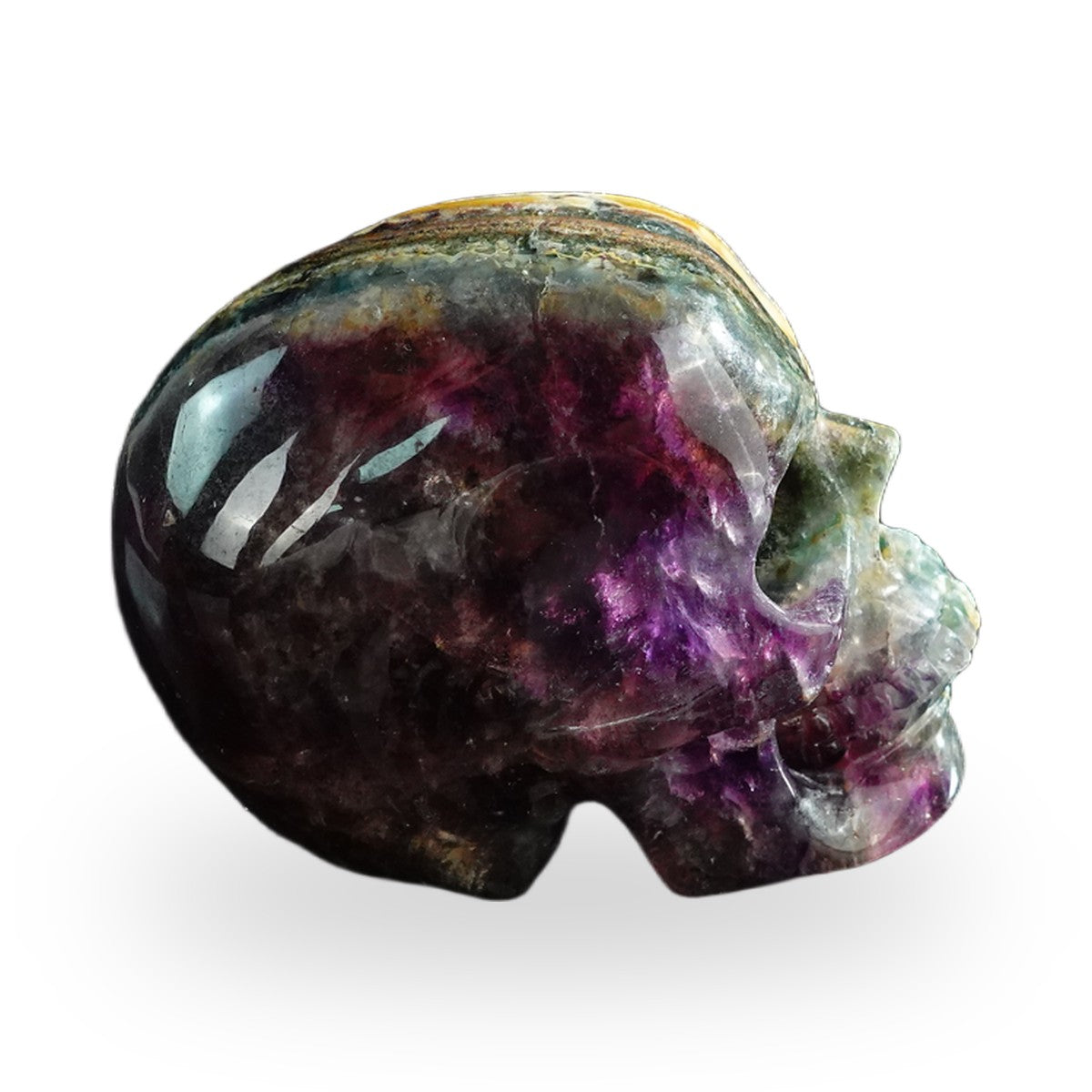 Rainbow Fluorite crystal skull 3" SKH30GF19 photo 5