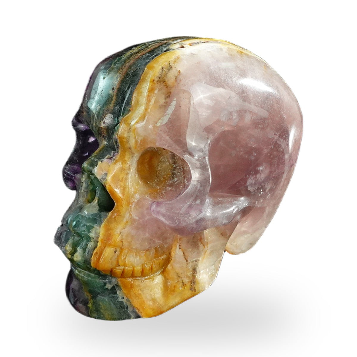 Rainbow Fluorite crystal skull 3" SKH30GF19 photo 8